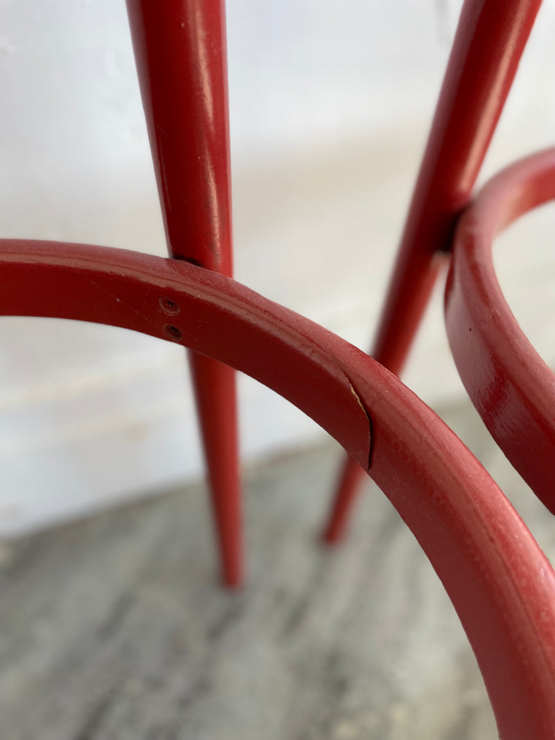 Paire de tabourets de bar rouge