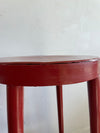 Paire de tabourets de bar rouge