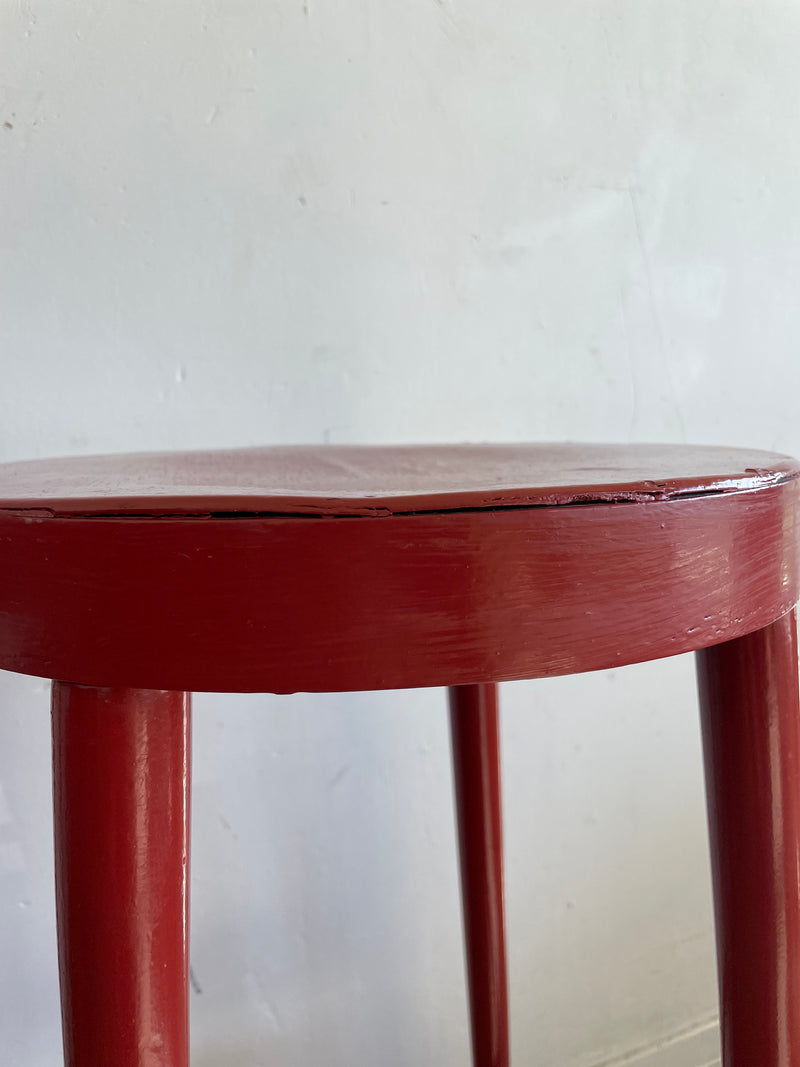 Paire de tabourets de bar rouge