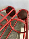 Paire de tabourets de bar rouge