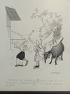 Six dessins encadrés de GAD