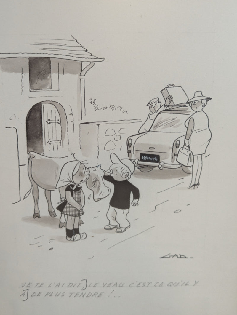Six dessins encadrés de GAD