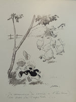 Six dessins encadrés de GAD