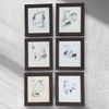Six dessins encadrés de GAD