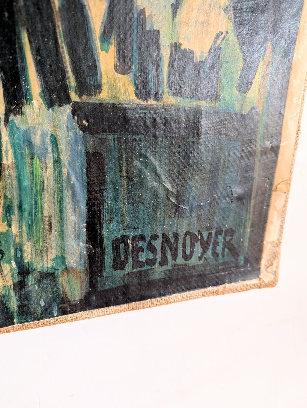 Huile sur papier - Desnoyer