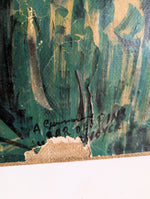 Huile sur papier - Desnoyer